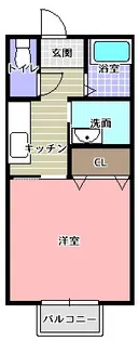 エクレールB【2階】の間取り