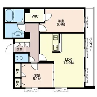 グローリーコート【1階】の間取り