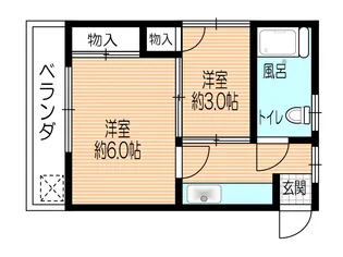 シャトレハタノマンション【2階】の間取り