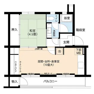 UR藤山台【4階】の間取り