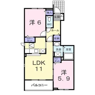 東陽館1号館【1階】の間取り