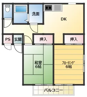 ルピナス浜崎【2階】の間取り