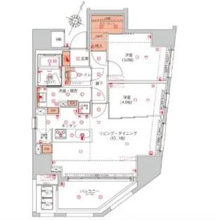 ハーモニーレジデンス千代田岩本町【9階】の間取り