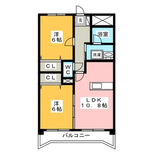上高畑コーポ丸万【4階】の間取り