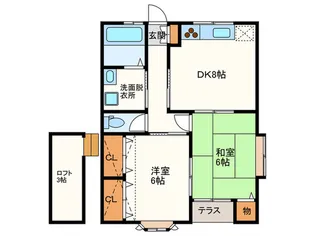 サンシティ老司【1階】の間取り