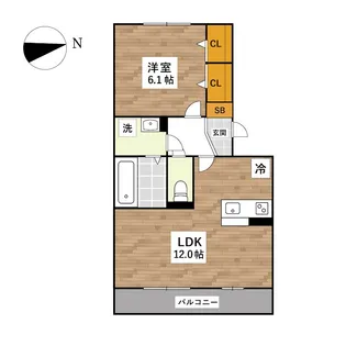 ピソラフィネ【1階】の間取り