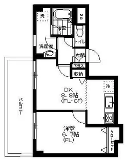ベルシェ白金台【4階】の間取り