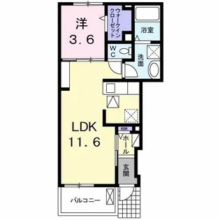 ブランボヌール【1階】の間取り