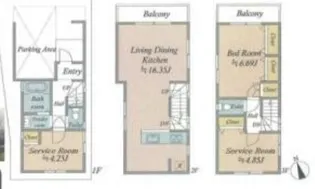 東京都新宿区戸山3【一戸建】の間取り