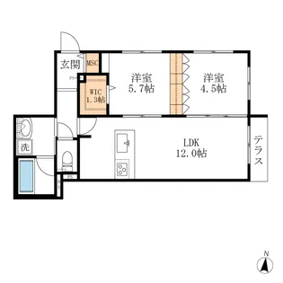 メゾン・ド・ファミーユ【1階】の間取り