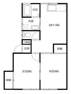 槻岡ハイツ【2階】の間取り