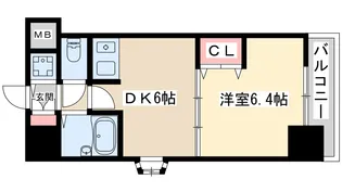 日大ロイヤル西中島【6階】の間取り