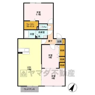 パルム安又【1階】の間取り