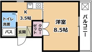 コマザワビル【4階】の間取り