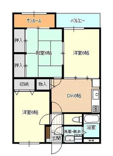 シャトレー根塚【3階】の間取り