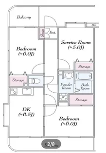 ベルメゾン新城【3階】の間取り