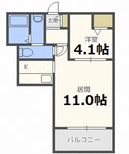 REGALO菊水二条【4階】の間取り