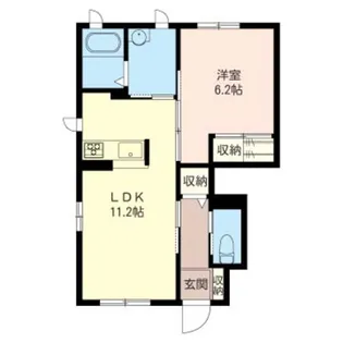 東京都東久留米市新川町1【アパート】の間取り