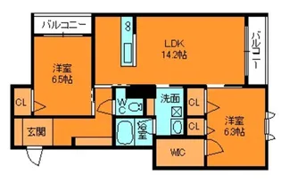 シャーメゾン アヴニール【2階】の間取り