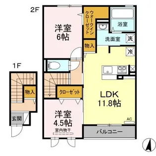 アベリア【2階】の間取り