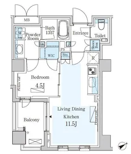 パークアクシスプレミア表参道【3階】の間取り