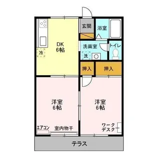 カサベルデ大日【1階】の間取り