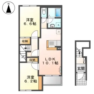NATURE【2階】の間取り