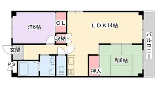 ハイツ栄【2階】の間取り