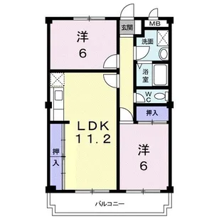 パストラル・宮ノ上【2階】の間取り