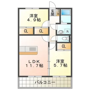 プリリアンスTAKEKOSHI【1階】の間取り