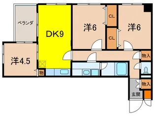 フェリス御影【1階】の間取り