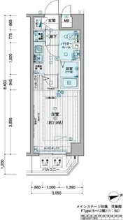 メインステージ田端弐番館【3階】の間取り