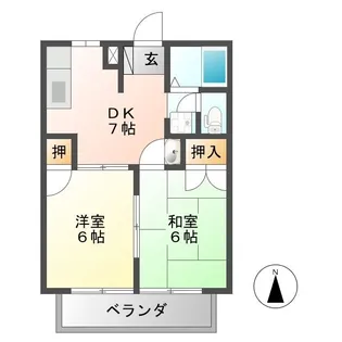 カトルセゾン【2階】の間取り
