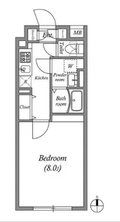 ルネサンスコート中目黒【4階】の間取り