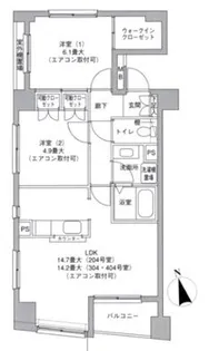 ヴェスタ上大岡【2階】の間取り