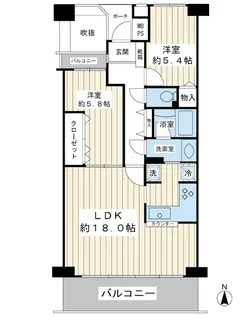 エルシティ新浦安参番館【2階】の間取り