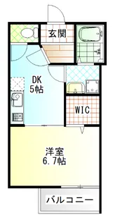 フェリス蛍田【2階】の間取り