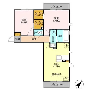 エスペランサAB【3階】の間取り