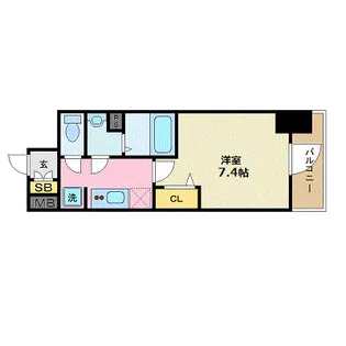プレサンス広島中央【13階】の間取り