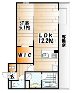 HABITAT YOSHINO【1階】の間取り