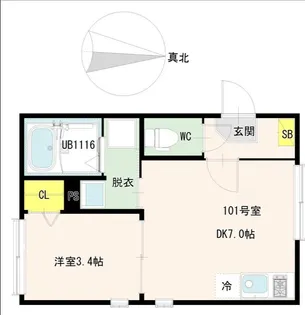 coty糀谷【1階】の間取り