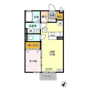 セピアコートI【1階】の間取り