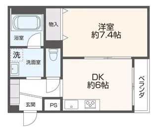 ウエストヴィラージュ【2階】の間取り