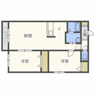 ガーデンコート平和通【2階】の間取り