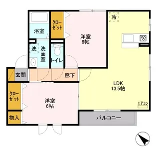グレイスヒル【2階】の間取り