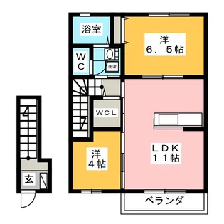 シャーメゾン仙古A棟【2階】の間取り