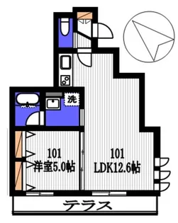 hale登戸【1階】の間取り