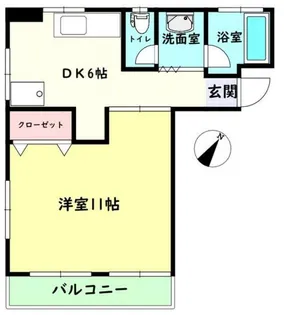 明和コーポ【6階】の間取り