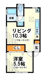 コーポ日光【1階】の間取り
