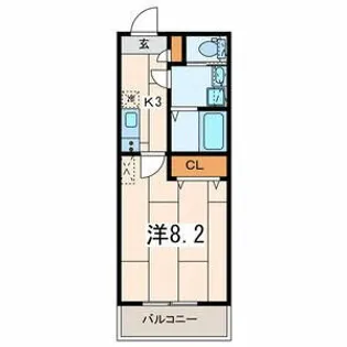 Les Ailes VII (レ・ゼール7)【2階】の間取り